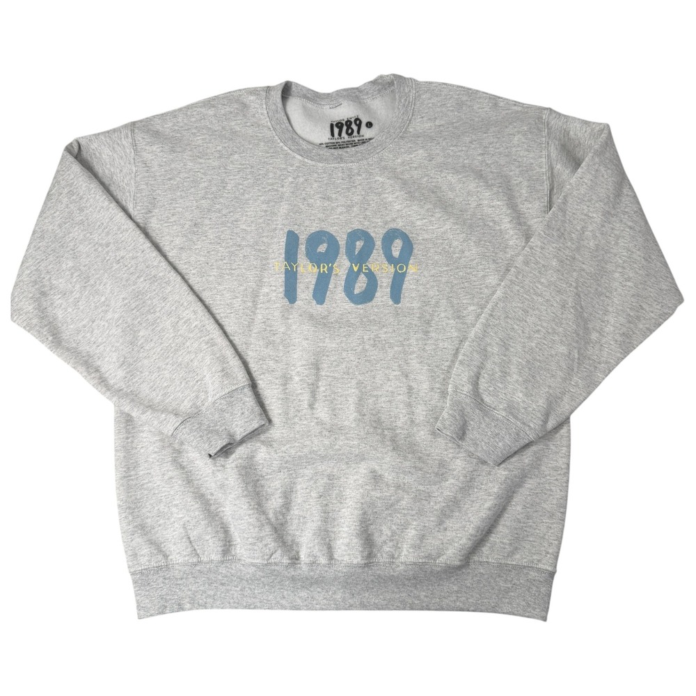 Taylor Swift 1989 Spotify Taylors Version Gray Crewneck Sweatshirt Large